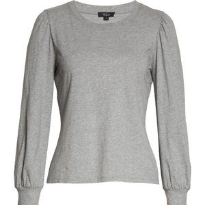 RAILS - Emilia Sleeve Cotton Top Heather Grey
